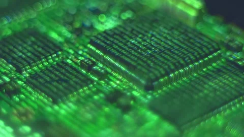 Program code on a microchips, symbolizing the operation of an electronic device Stock Footage 313231333
