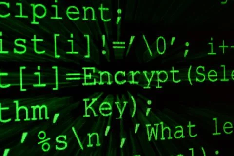 Program code on a monitor Illustrazione stock