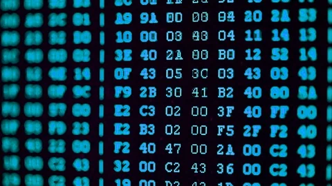 Program code on PC screen Stock Footage 127698017