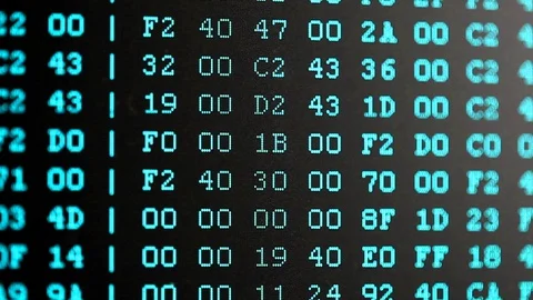 Program code on PC screen Stock Footage 127698051