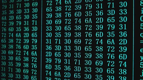 Program code on PC screen Stock Footage 130156104