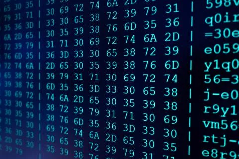 Program code on PC screen 写真素材