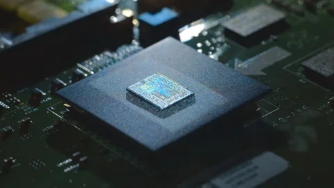 Program code on a processor, symbolizing the operation of an electronic device Stock Footage 313156437