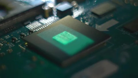 Program code on a processor, symbolizing the operation of an electronic device Stock Footage 313156527