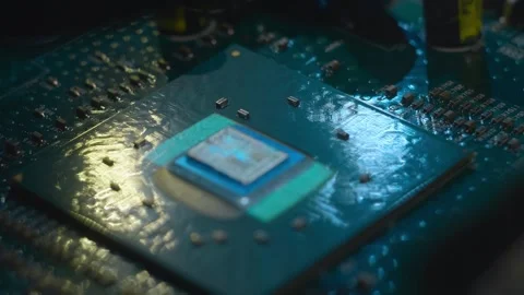 Program code on a processor, symbolizing the operation of an electronic device Stock Footage 313178233