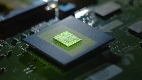 Program code on a processor, symbolizing the operation of an electronic device Stock Footage 313219741