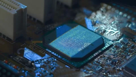 Program code on a processor, symbolizing the operation of an electronic device Stock Footage 313220188