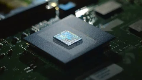 Program code on a processor, symbolizing the operation of an electronic device Stock Footage 313229752