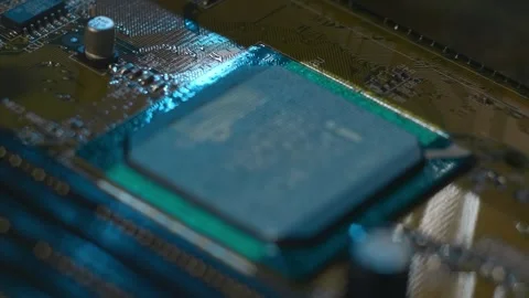 Program code on a processor, symbolizing the operation of an electronic device Stock Footage 313230418