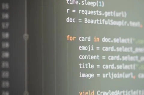 Program code in Python 3 platform 库存照片