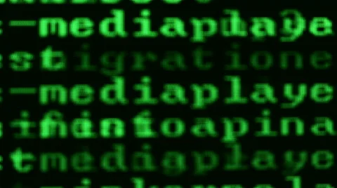 Program code running down on computer screen Stock Footage 53459600