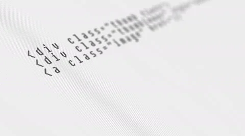 Program code running down on computer screen Stock Footage 59693828