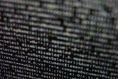 Program Code on Screen Photos