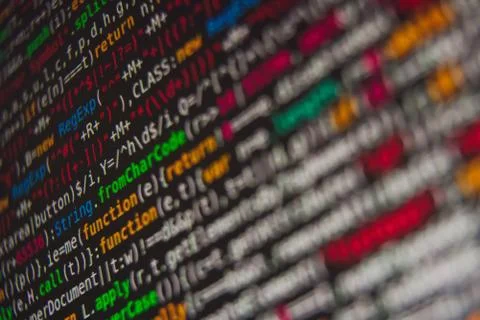 Program Code on Screen Photos