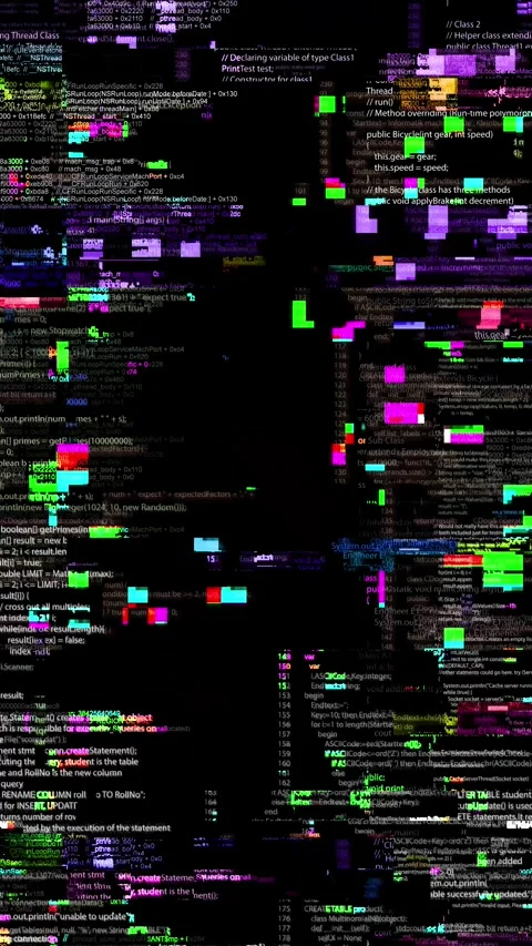 Program code scrolling Code hacker animation, programming typing text for Stock Footage 295952495