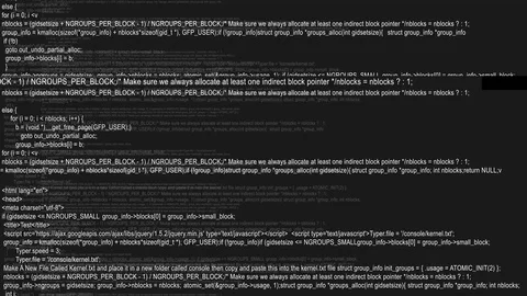 Program code scrolling on a computer screen Stock Footage 124720153