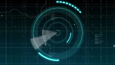 Program codes and 5G written in the middle of a futuristic circles Video stock 109216964