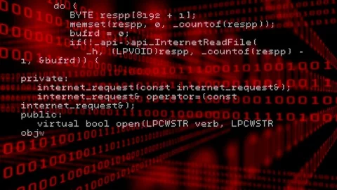 Program codes and binary codes Stock Footage 107702525