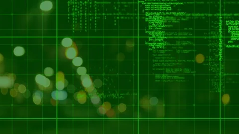 Program codes and bokeh Stock Footage 107707267