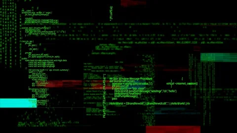 Program codes and colorful bars Stock Footage 107701578