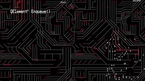 Program codes and digital circuit Stock Footage 112036597