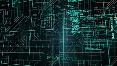 Program codes and digital circuit Vídeo Stock 112037239