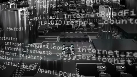 Program codes and digital circuit Stock Footage 112042230