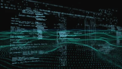 Program codes and digital fitness landscape Stock Footage 107702695