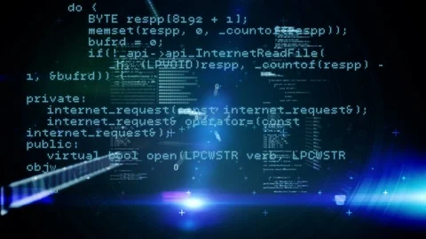 Program codes and galaxy Stock Footage 107702446