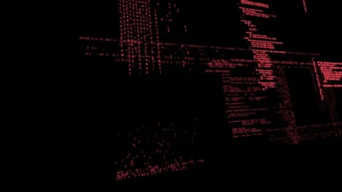 Program codes and lightning Stock Footage 108865070