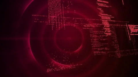 Program codes and lightning Stock Footage 108866730