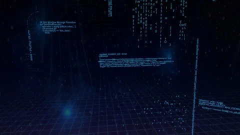 Program codes and power line towers Stock Footage 109182444