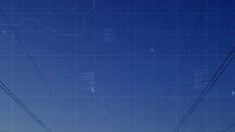 Program codes and power line towers Stock Footage 109191740