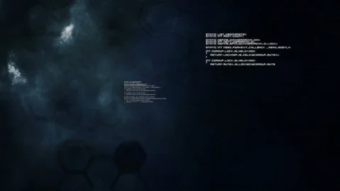 Program codes and the sky with lightning Stock Footage 109182599