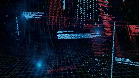 Program codes and square patterns Stock Footage 107786309