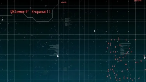 Program codes and square patterns Stock Footage 108869431