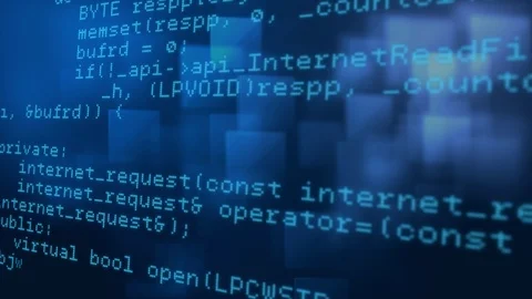 Program codes and square patterns Video stock 110724740