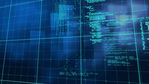 Program codes and square patterns Stock Footage 110733641
