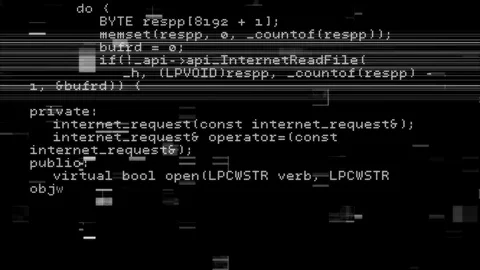 Program codes and video glitches Stock Footage 107702212