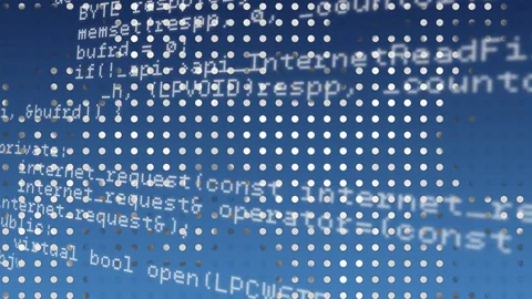 Program codes running on the screen Stock Footage 111520353