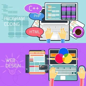 Program coding and web design Stock-Illustration
