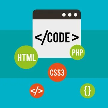 Program coding website Stockillustratie