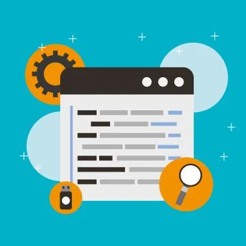 Program coding website Stock Illustration