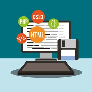 Program coding website Illustrazione stock