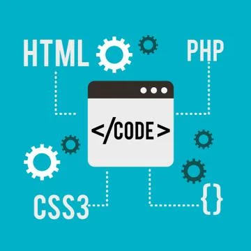 Program coding website Stock Illustration