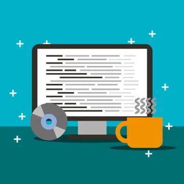 Program coding website Stock Illustration