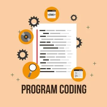 Program coding website Stock Illustration