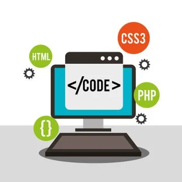 Program coding website Stock Illustration