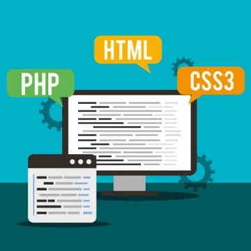 Program coding website Stock Illustration