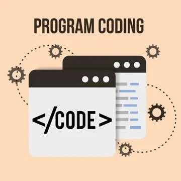 Program coding website Stock Illustration